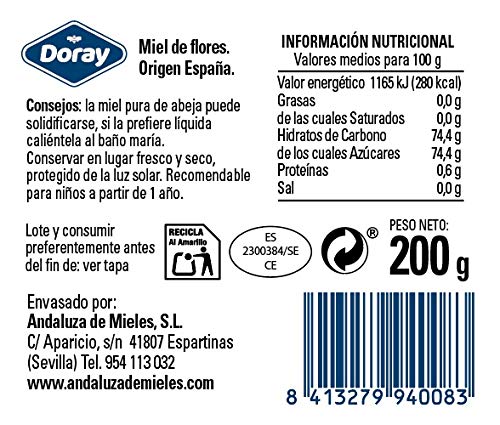 Doray Miel de Flores en Panal 200 Gramos - 100% de Andalucía
