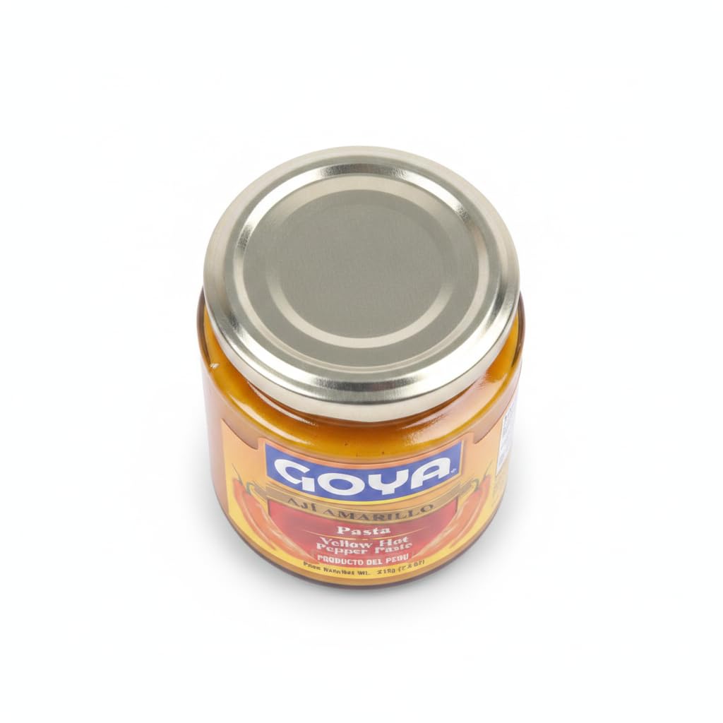 Pasta de Ají Amarillo - Pasta de Chile Amarillo Picante para Cocina Tradicional Peruana - Causa Limeña y Ají de Gallina - GOYA - Tarro de Cristal, 213g (7.5 oz) - NEXU