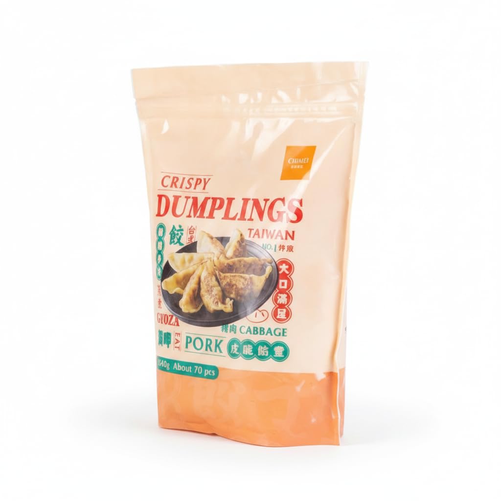 Crispy Dumplings - Gyoza de Cerdo y Repollo (Pork & Cabbage) - Auténticas Empanadillas Taiwanesas - Formato Familiar 1,54 kg (Aprox. 70 uds) - Ideales para Plancha Vapor o Fritas - NEXU