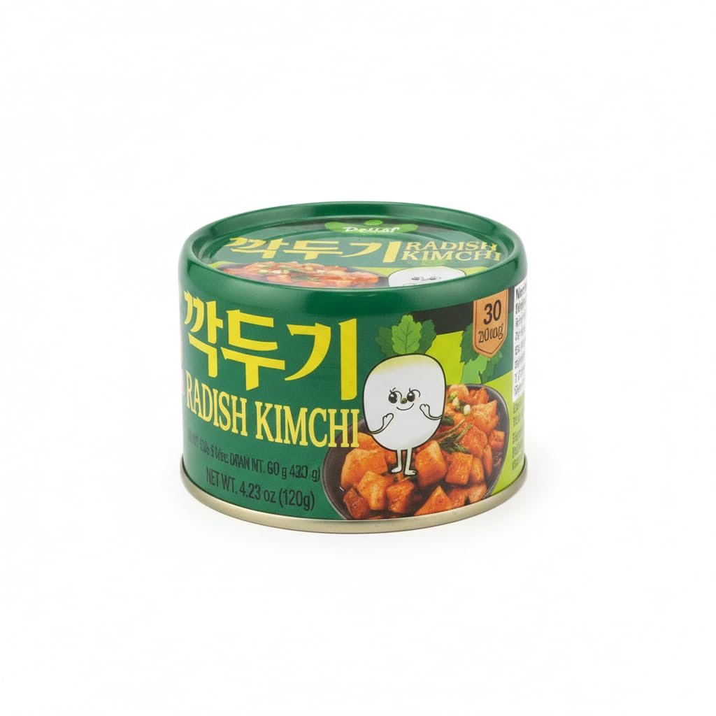 Kimchi de Rábano en Cubos Coreano 160g | Auténtico Snack Coreano Fermentado, Picante y Crujiente | Ideal para Ramen, Arroz y Barbacoa | Bajo en Calorías | NEXU