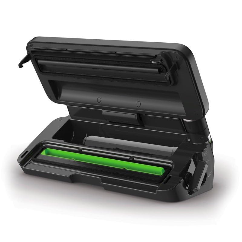 FoodSaver Envasadora al vacío Premium | Maquina de envasar al vacio con cánula con adaptador para recipientes integrada, 1 Rollo, 4 bolsas & 4 bolsas con cierre tipo zip [VS3190X]