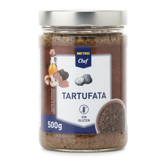 Tartufata - Salsa de Champiñones (58%) y Trufa de Verano (1%) - Ideal para Pasta, Risotto y Carnes - Sin Gluten - Metro - Tarro de 500g - Formato Hostelería y Hogar - NEXU