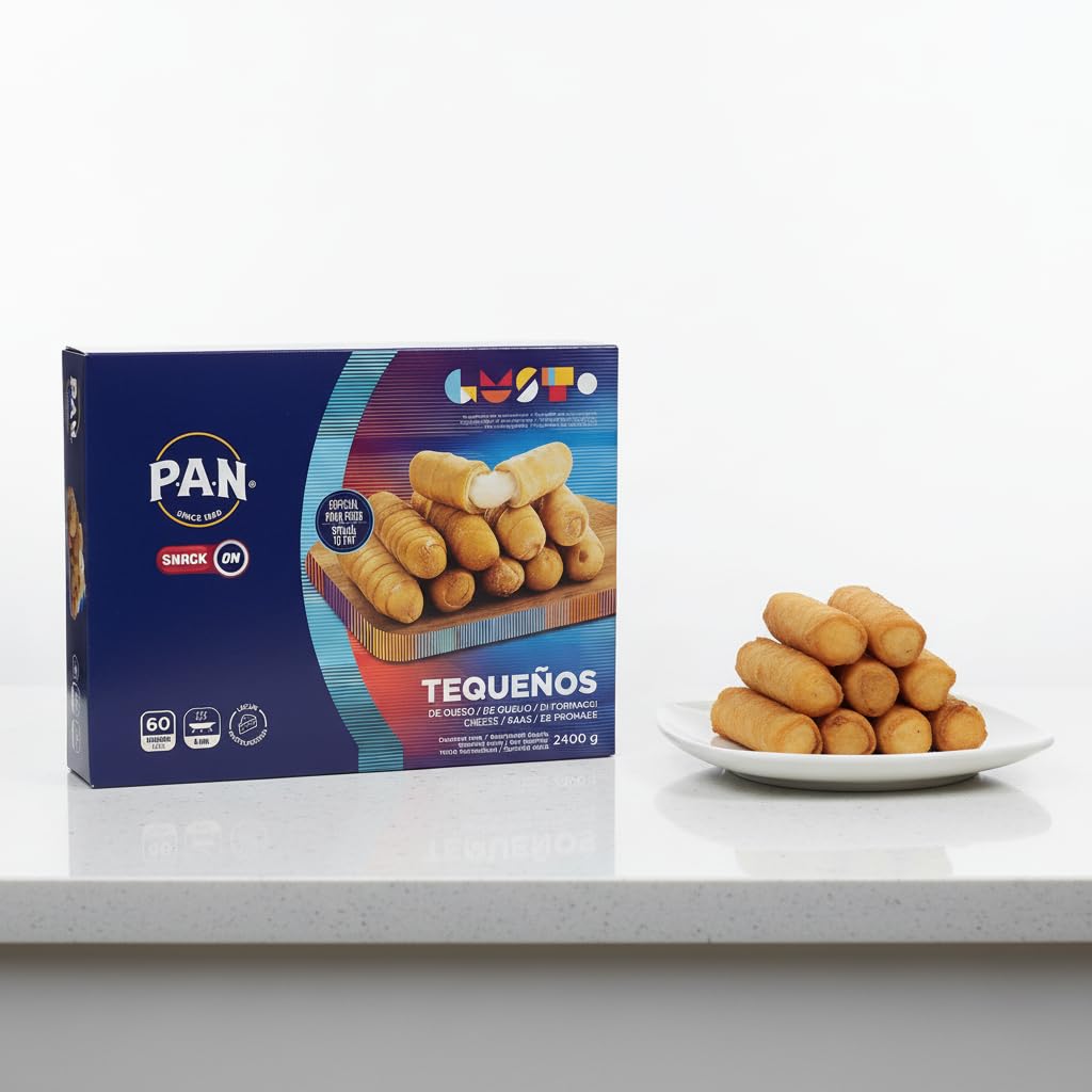 Tequeños de Queso - Pack Ahorro de 60 Unidades (2400g), Aperitivo Crujiente con 40% Queso Fresco, - P.A.N. Gusto - Snack Tradicional Ideal para Eventos y Familias - NEXU