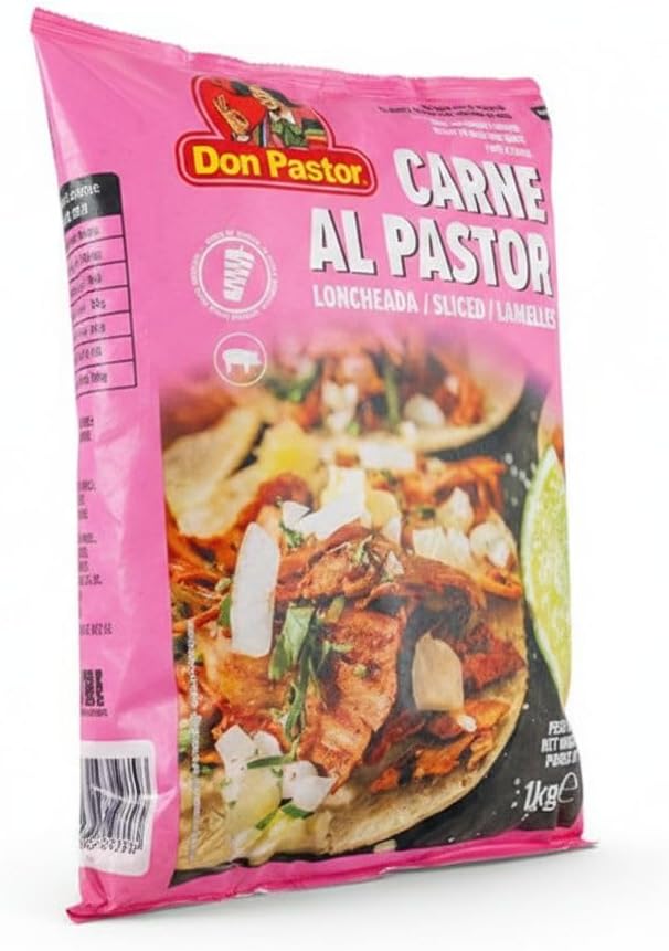 Carne al Pastor Loncheada 1kg - Carne de Cerdo para Tacos y Burritos - Preparación Rápida Sin Asador - Don Pastor - Formato Ahorro Frío con Sabor Tradicional Mexicano - NEXU