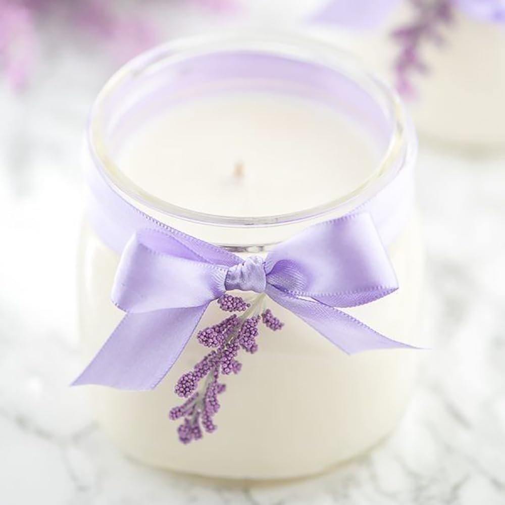 Pack de 4 Velas Aromáticas en Vaso de Yogurt de Cristal Reciclable - 44h de Duración，Cera Vegetal Perfumada, Fabricadas España, 7x6cm (Sorbete de Sandia)