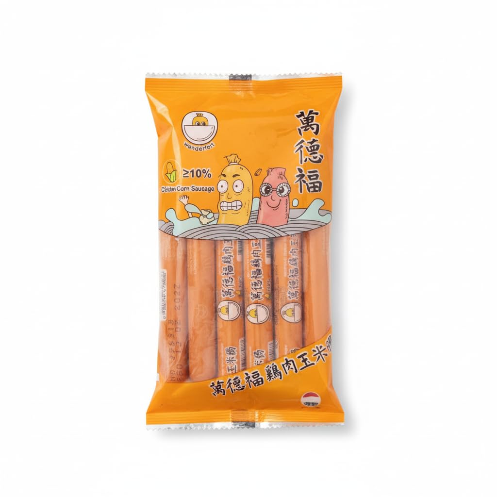 Salchichas de Pollo con Maíz Dulce - Pack Ahorro de Snacks Listos para Comer - Fuente de Proteína y Sabor Exclusivo - Formato Individual Ideal para Llevar (8 unidades aprox) - NEXU