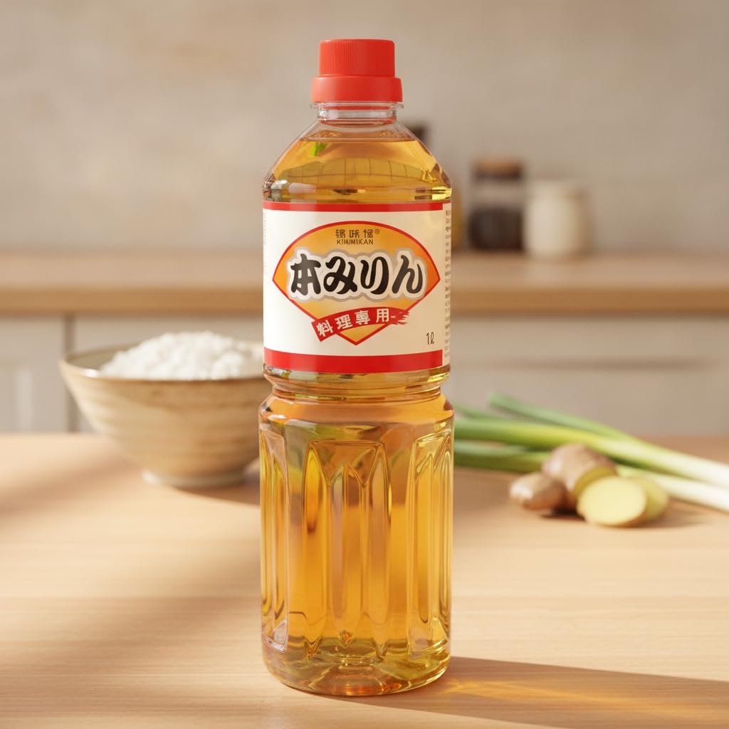 Hon Mirin - Condimento Japonés Auténtico para Cocinar (14.5% Alcohol) - Botella de 1 Litro - Ideal para Salsa Teriyaki, Marinados, Sushi y Recetas Asiáticas Tradicionales - NEXU