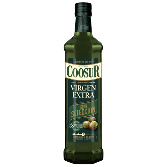 COOSUR Aceite de Oliva Virgen Extra Gran Selección, Blend de Variedades Hojiblanca y Arbequina, Botella 750 ml