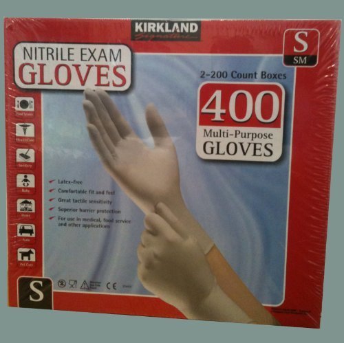 Kirkland Signature Nitrile Exam 400 Multi-Purpose Gloves Small by Kirkland Signature