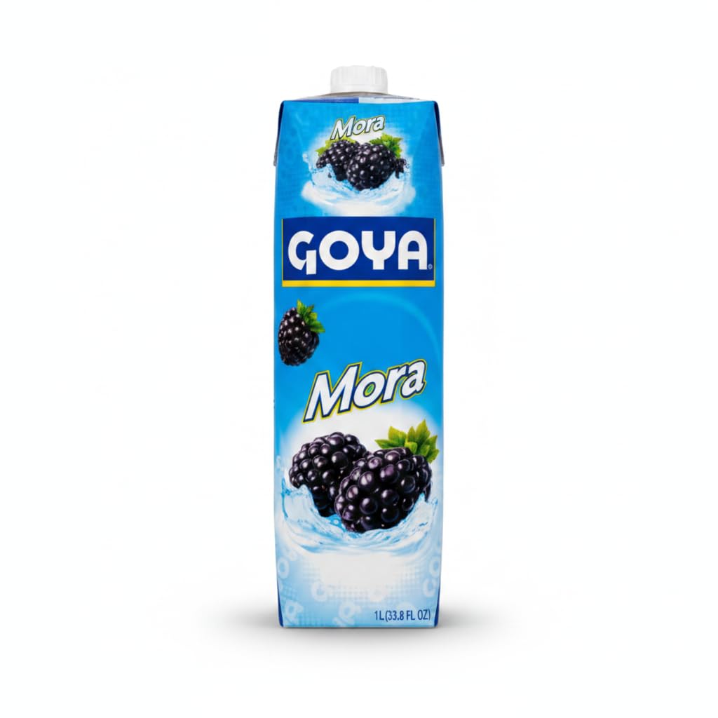 Bebida de Mora - Pack de 6 Unidades de 1 Litro (Total 6L) - Zumo de Mora Refrescante y Versátil - Con Tapón de Rosca para Conservación Óptima - Sabor Tradicional y Exótico - NEXU