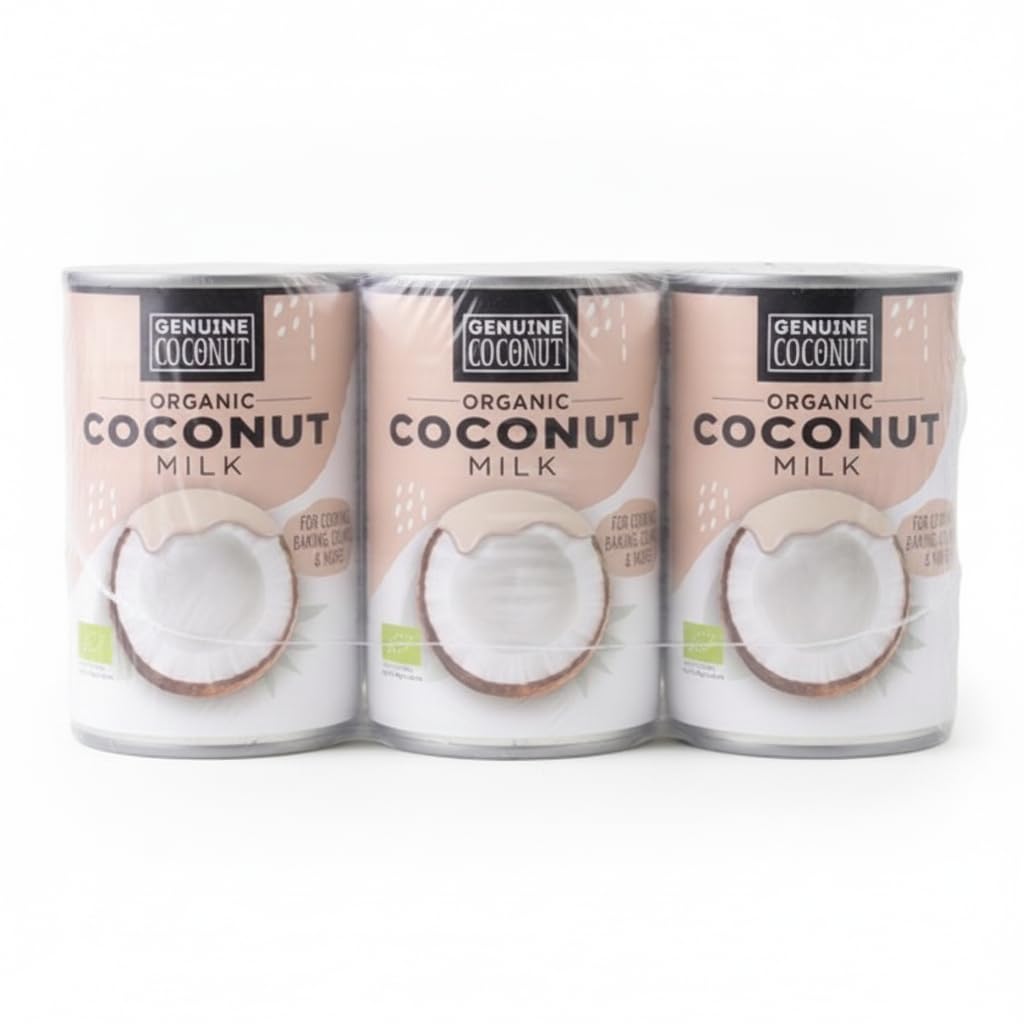 Leche de Coco de Sri Lanka - Pack de 6 x 400g - 65% Extracto de Coco para Cocina y Repostería - Sin Azúcar Añadido, Vegana y Sin Gluten - Textura Cremosa para Curry y Postres - NEXU