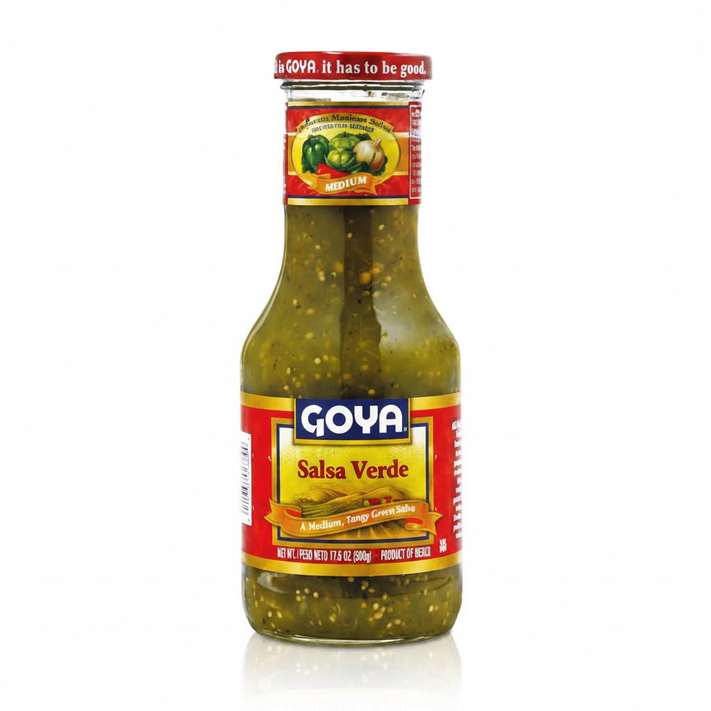 Salsa Verde Mexicana de 500g - Salsa de Tomatillo y Chile Jalapeño Tradicional para Tacos, Enchiladas y Fajitas - GOYA - Auténtico Sabor Mexicano y Textura Suave - NEXU