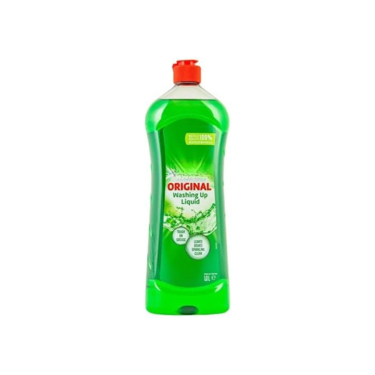 Jabón Lavavajillas Líquido Original - Pack Ahorro 6 Litros (6 x 1L) - Limpieza contra la Grasa - Brillo Impecable y Botellas Sostenibles - NEXU