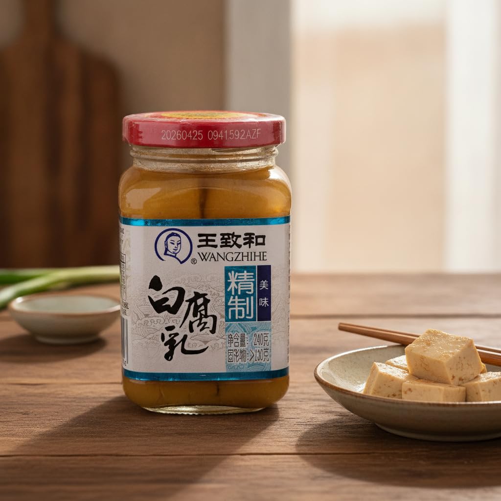 Cuajada de Soja Blanca 240g - Tofu Fermentado Tradicional Chino (Sufu) - Ideal para Arroz, Congee y Salsas - Sabor Auténtico y Textura Cremosa - Rico en Proteínas y Sin Azúcar - NEXU