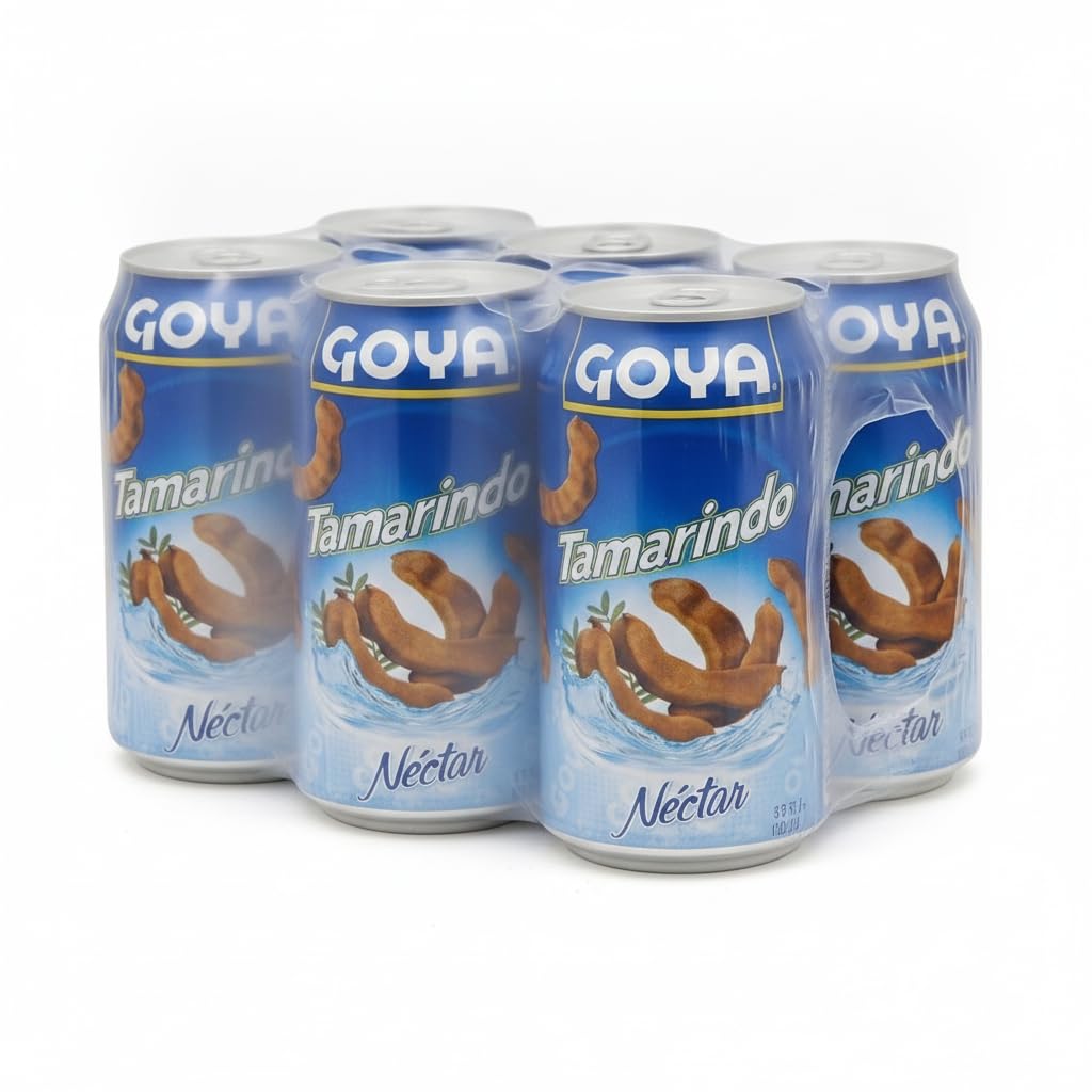 Néctar de Tamarindo - Pack de 6 Latas de 284 ml (9.6 fl oz) - Bebida Refrescante de Fruta Exótica - Sabor Agridulce Natural - Ideal para Cócteles y Postres -NEXU