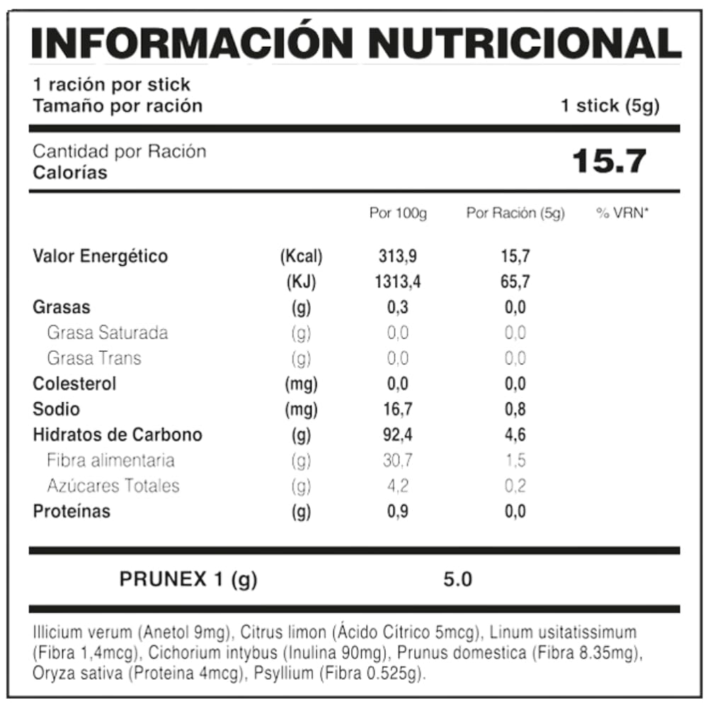 Prunex 1 Tea – Té Detox en Polvo para Limpieza y Desintoxicación del Colon | Tránsito Intestinal Saludable | 1 Caja con 7 Sobres | Bebida Instantánea Natural