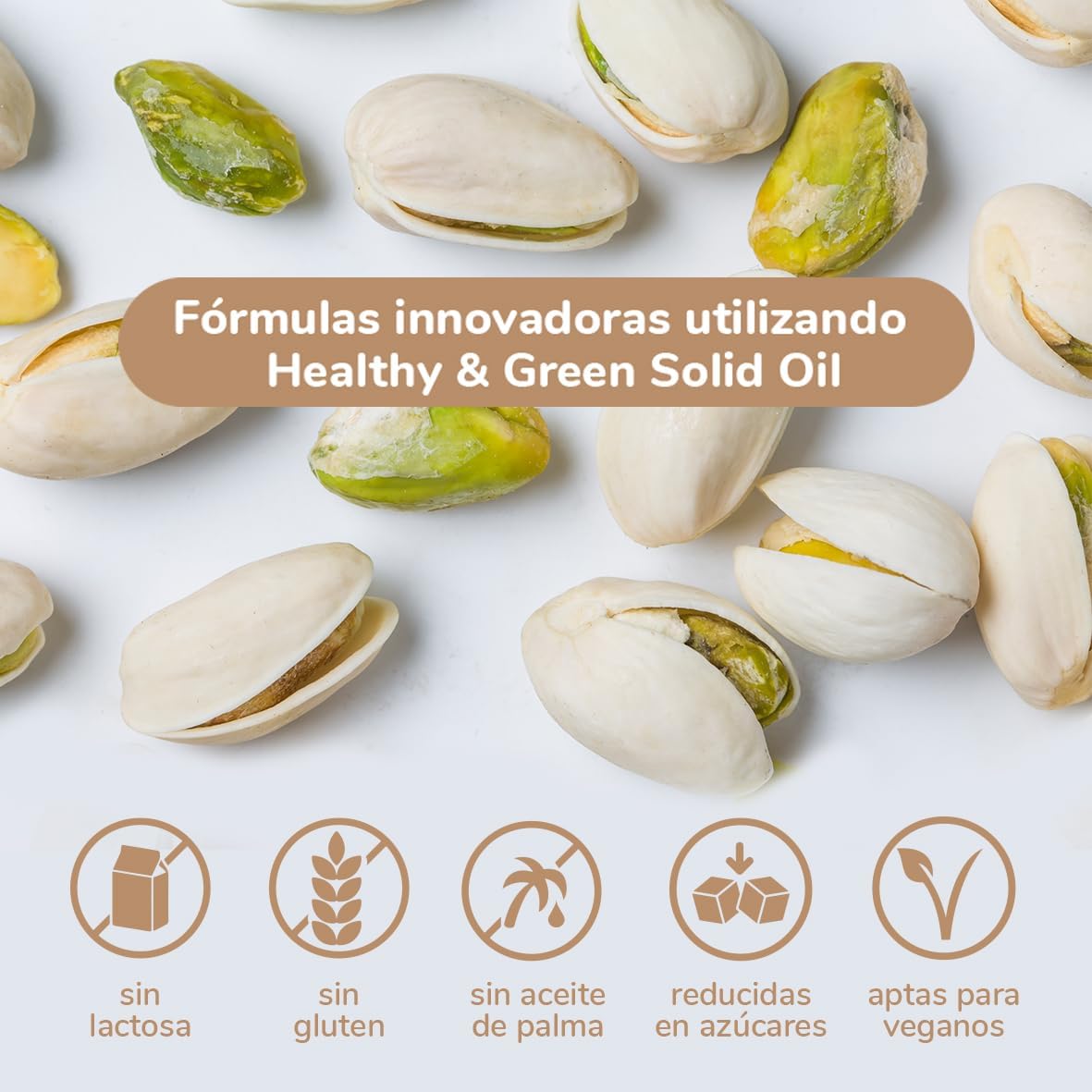 Borges Professional - Crema de Pistacho Nutentic 15% 1kg - Sin Gluten, Sin Lactosa, Vegana, Baja en Azúcares, Sin Aceites Tropicales, Ideal para Repostería