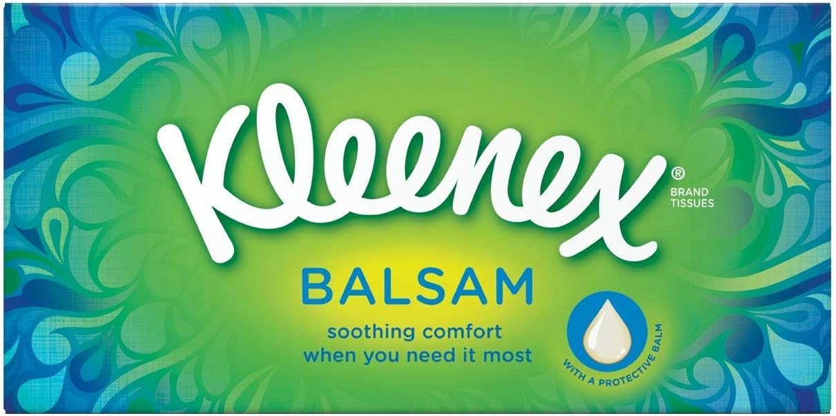 Kleenex Balsam COST270680 - Pañuelos faciales de 3 capas, cuidado calmante superior, 384 unidades, paquete de 6, COST270680 (el embalaje puede variar)