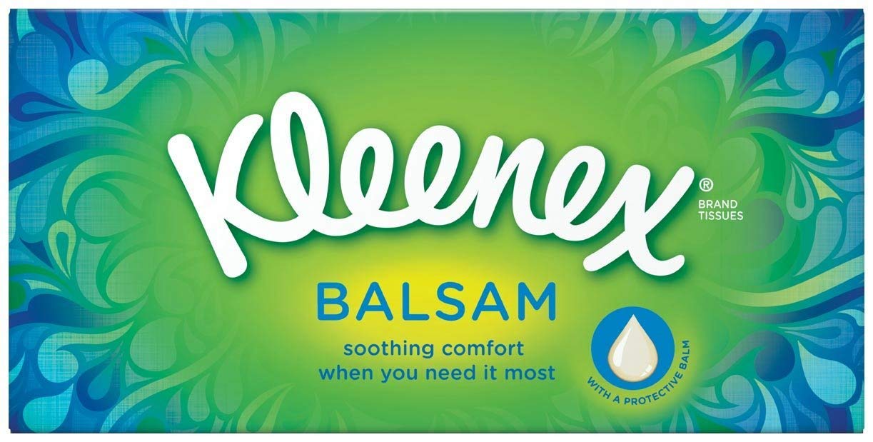 Kleenex Balsam COST270680 - Pañuelos faciales de 3 capas, cuidado calmante superior, 384 unidades, paquete de 6, COST270680 (el embalaje puede variar)