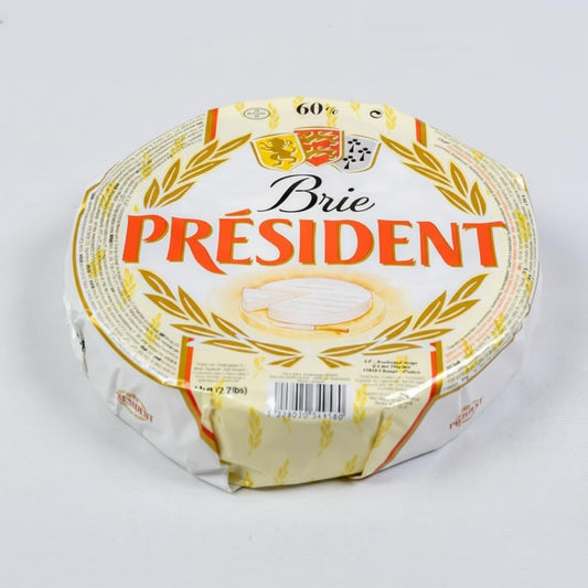 Queso Brie 1kg - Queso Francés de Nivel Superior con Textura Cremosa y Fundente - Formato Ahorro Ideal para Tablas de Quesos y Eventos - Président - 60% Materia Grasa - NEXU