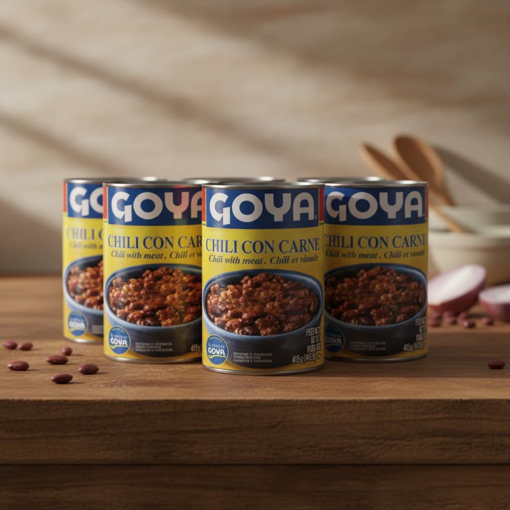 Chili con Carne - Pack de 6 Latas de 415g - Plato Preparado con Sabor Auténtico Mexicano - Ideal para Compartir, Acompañar Nachos o Rellenar Tacos - Listo para Calentar y Servir - NEXU