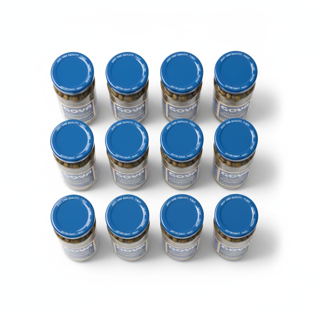 Alcaparras Nonpareilles - Pack de 12 Unidades x 114g (71g Peso Escurrido) - Condimento de Excelencia para Ensaladas, Pescados y Salsas - Certificación Kosher Pareve - NEXU