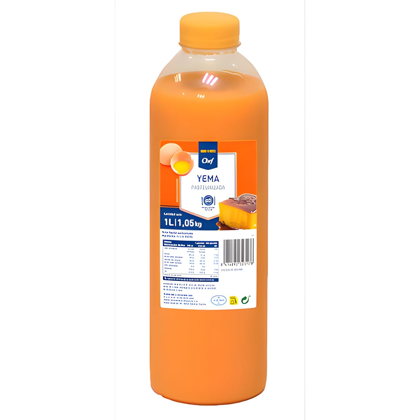 METRO Chef Yema de Huevo Liquida 1L- Para tu cocina y Postres. (Producto refrigerado) (Yema de huevo botella 1 L, 1 Botella)