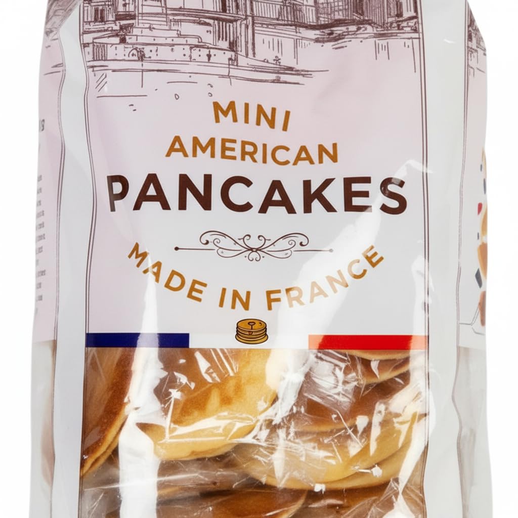 Mini Pancakes - 25 Bolsitas Individuales de 2uds de 40g (Total 1 kg) - Tortitas Estilo Americano para Desayuno y Merienda - Lemarié - Pack Familiar 50 Mini Tortitas - NEXU
