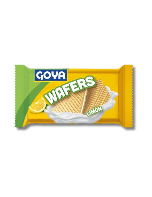 Wafers Sabor Limón - Pack de 6 Unidades de 95G - Galletas de Oblea Crujientes con Crema de Limón - Snack Familiar Ideal para Meriendas y Oficina - Goya - NEXU