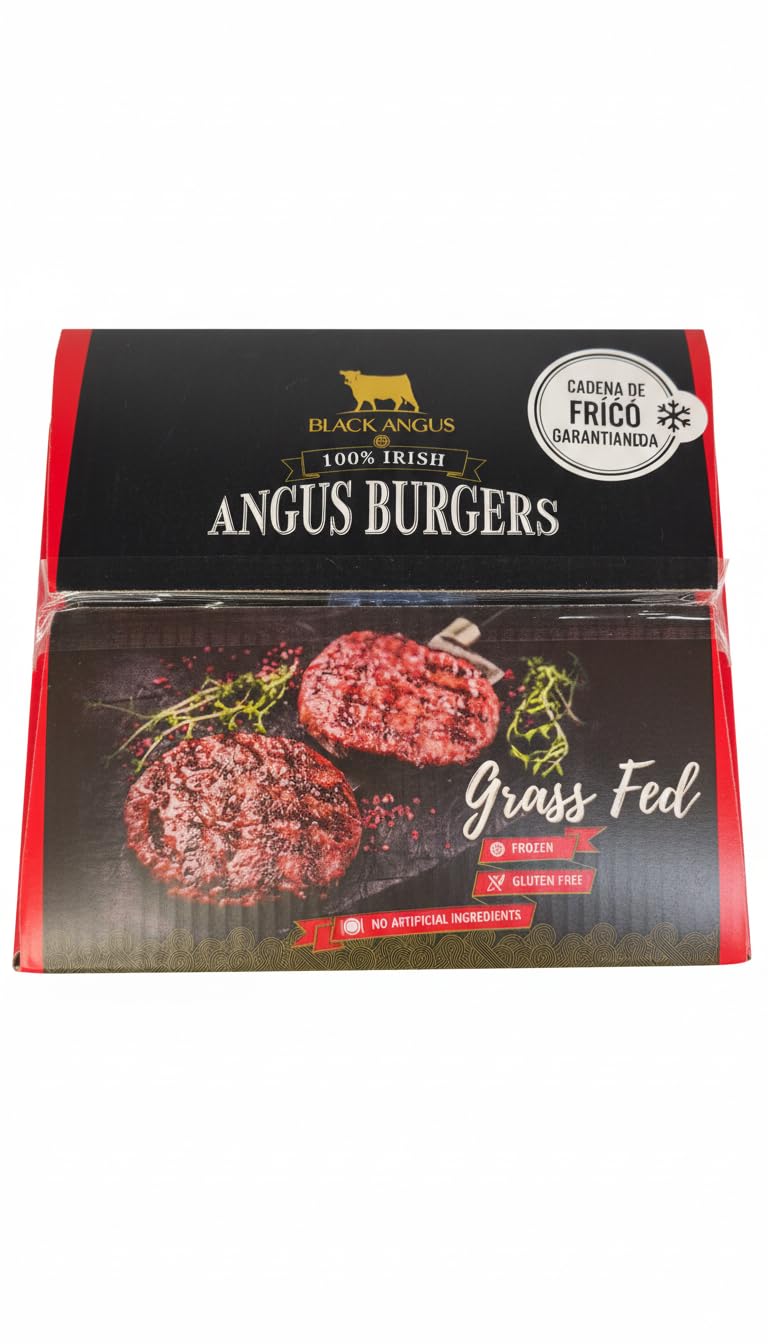 Hamburguesas Black Angus 100% Carne de Vacuno Irlandesa - Pack 20 x 170g - Producto Refrigerado