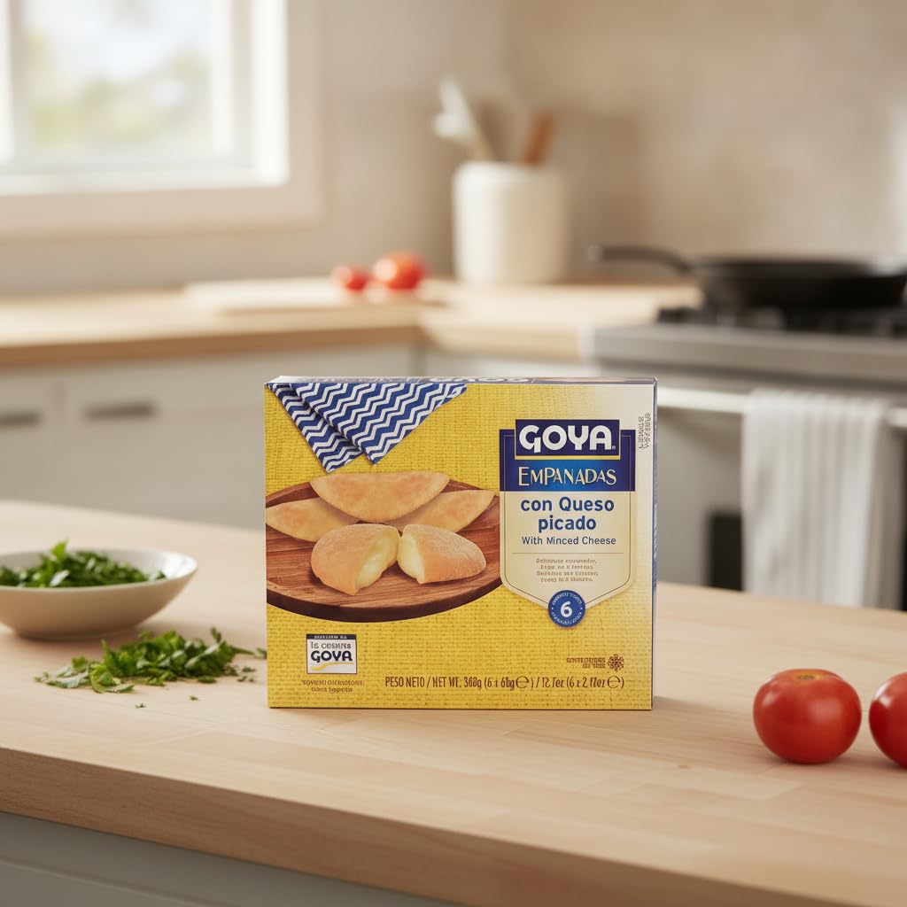 Empanadas de Queso Picado - Pack de 3 Cajas de 360g ( 6 uds c/u ) - Aperitivo Tradicional de Maíz con Relleno de Queso 100% - Listas en 3 Minutos - NEXU