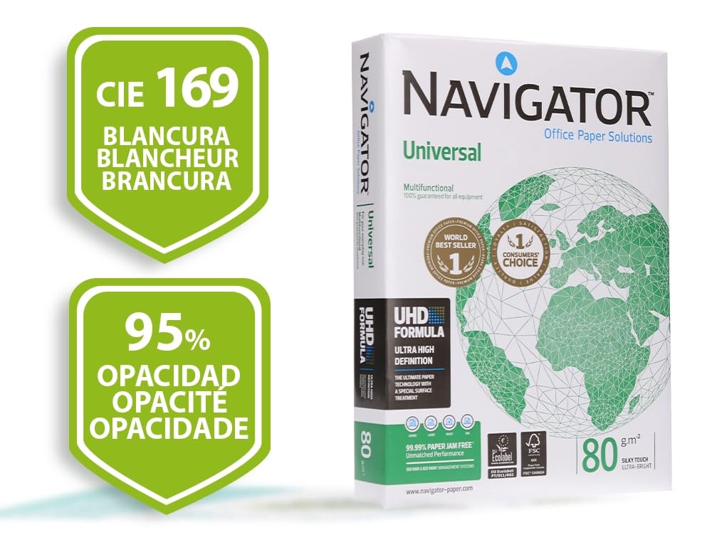 Papel navigator universal 1 paquete de 500 hojas. a4 80 gr