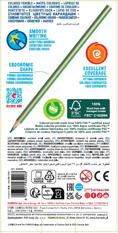 Carioca Supercolor Triang. Pencils 12pcs