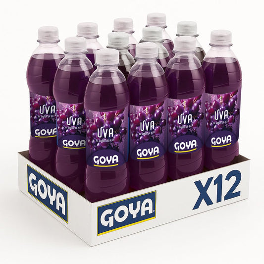 Goya Refresco Uva 12 x 500ml, Formato Práctico Ideal para Compartir, Refrescante y Auténtico