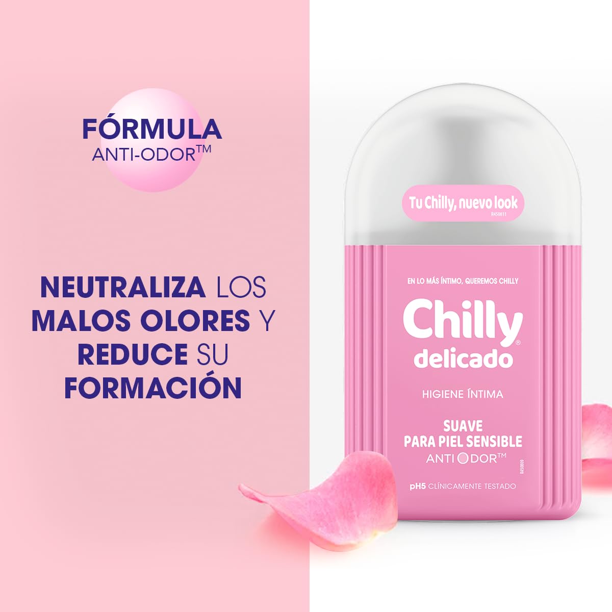 Chilly Delicado, Gel de Higiene Íntima, Fórmula Suave, 250ml