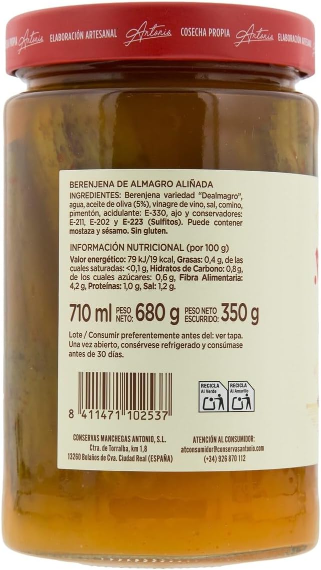 Berenjena de Almagro aliñada Antonio frasco, 350g