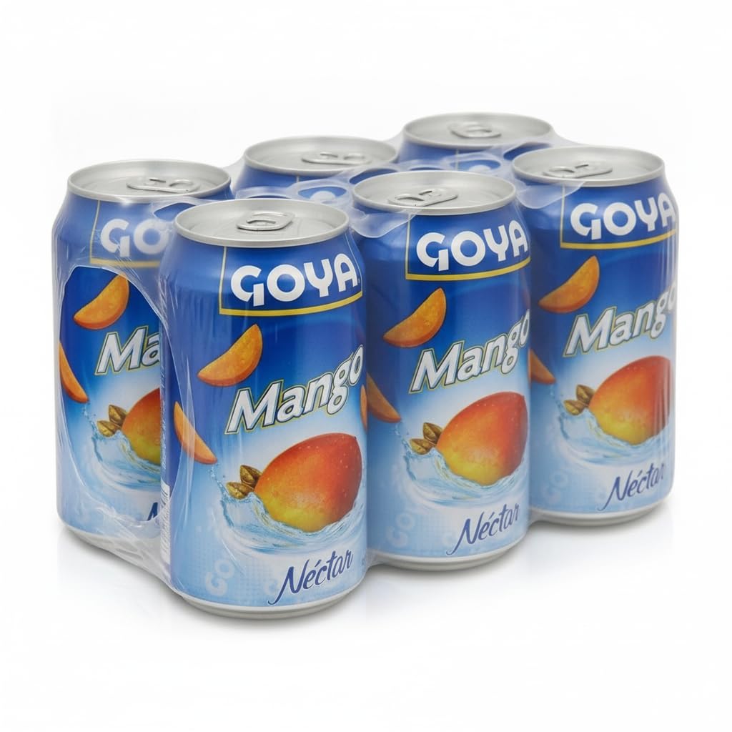 Néctar de Mango - Pack de 6 Latas de 284 ml - Bebida Refrescante de Sabor Intenso a Mango Tropical - Ideal para Cócteles, Picnics y Merienda - Fuente de Vitaminas y Minerales - NEXU