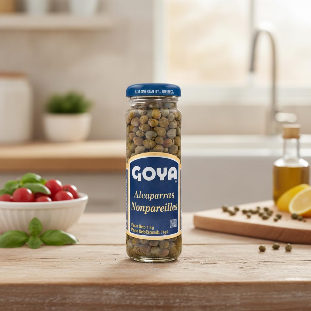 Alcaparras Nonpareilles - Pack de 12 Unidades x 114g (71g Peso Escurrido) - Condimento de Excelencia para Ensaladas, Pescados y Salsas - Certificación Kosher Pareve - NEXU