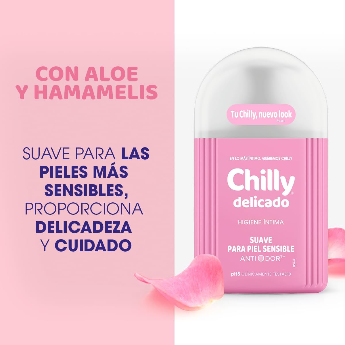Chilly Delicado, Gel de Higiene Íntima, Fórmula Suave, 250ml