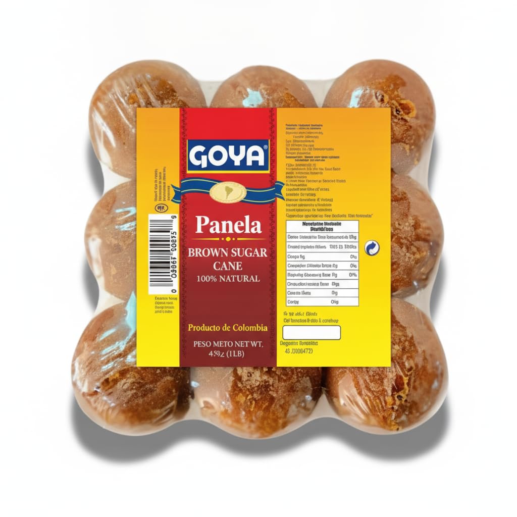 Panela de Caña de Azúcar 100% Natural - Pack 2 454g (1 LB) c/u - Piloncillo o Chancaca en Bloques Monodosis de Colombia - Endulzante Natural sin Aditivos para Repostería y Bebidas - Goya - NEXU