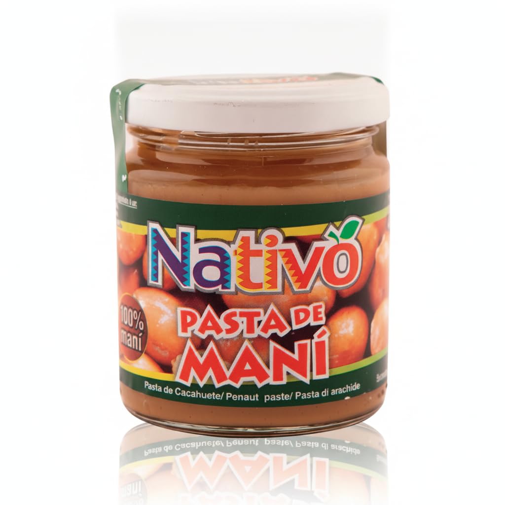 Pasta de Maní - Mantequilla de Cacahuete 100% Natural y Cremosa 250g - Sin Azúcar Añadido ni Aceite de Palma - Ideal para Deportistas y Dieta Fitness - Nativo - Frasco de Cr - NEXU