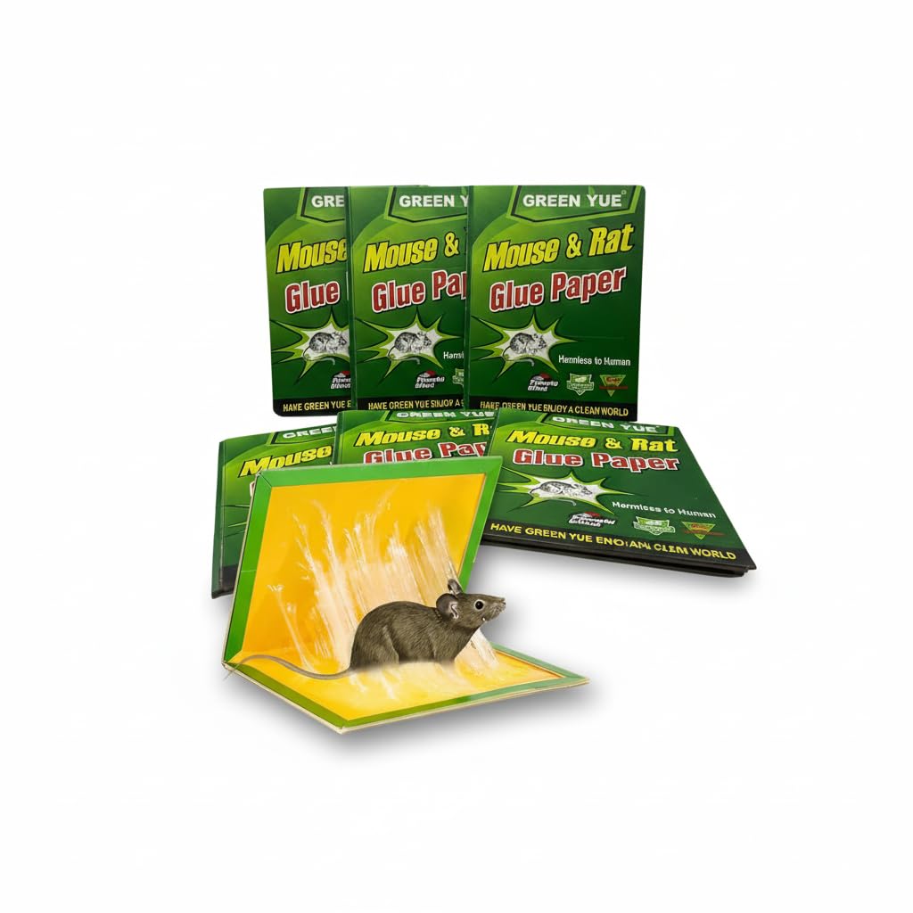 Trampas Adhesivas para Ratones y Ratas (Pack 12) - Placas de Pegamento Ultra Eficaces Sin Químicos - Control de Plagas para Hogar Interior y Exterior - Fácil Uso y Seguro