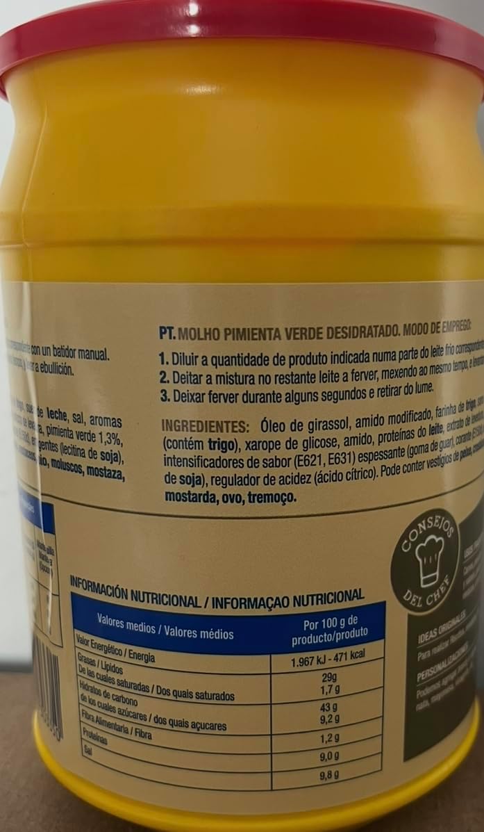 Gallina Blanca - Salsa de Pimienta Verde - 600 g