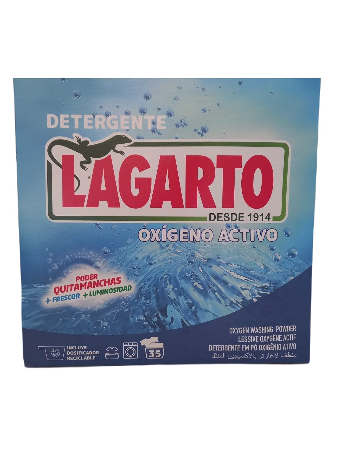 Lagarto Detergente - Oxígeno Activo - 2.66 Kg, Oxigeno Activo, Estandar