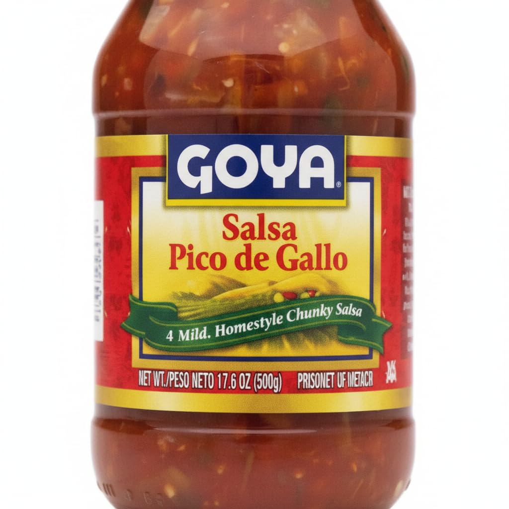 Salsa Pico de Gallo Suave - Auténtica Salsa Mexicana con Vegetales Frescos y Textura Troceada - Ideal para Tacos, Fajitas, Burritos y Nachos - Goya - Tarro 500g - NEXU