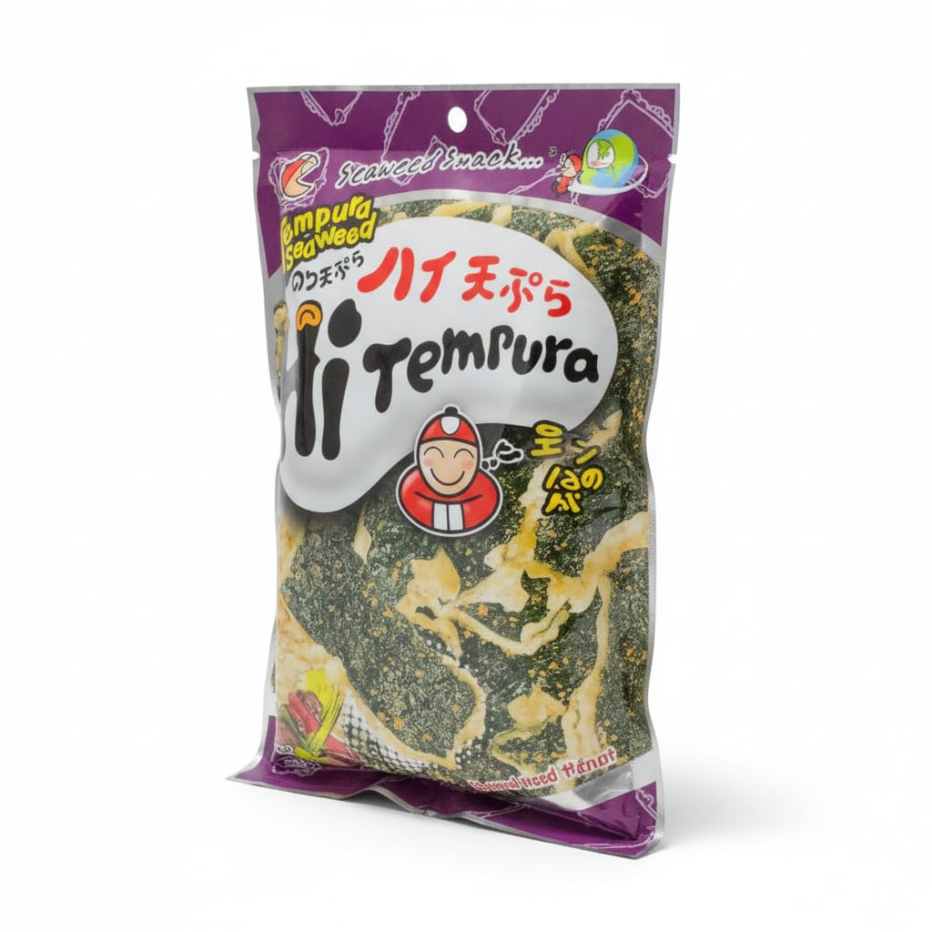Algas Nori en Tempura Sabor Barbacoa Ahumada 40g c/u - Snack Crujiente de Algas Marinas Estilo Tailandés - Aperitivo Gourmet para Picoteo y Acompañamiento de Fideos o Ramen - NEXU