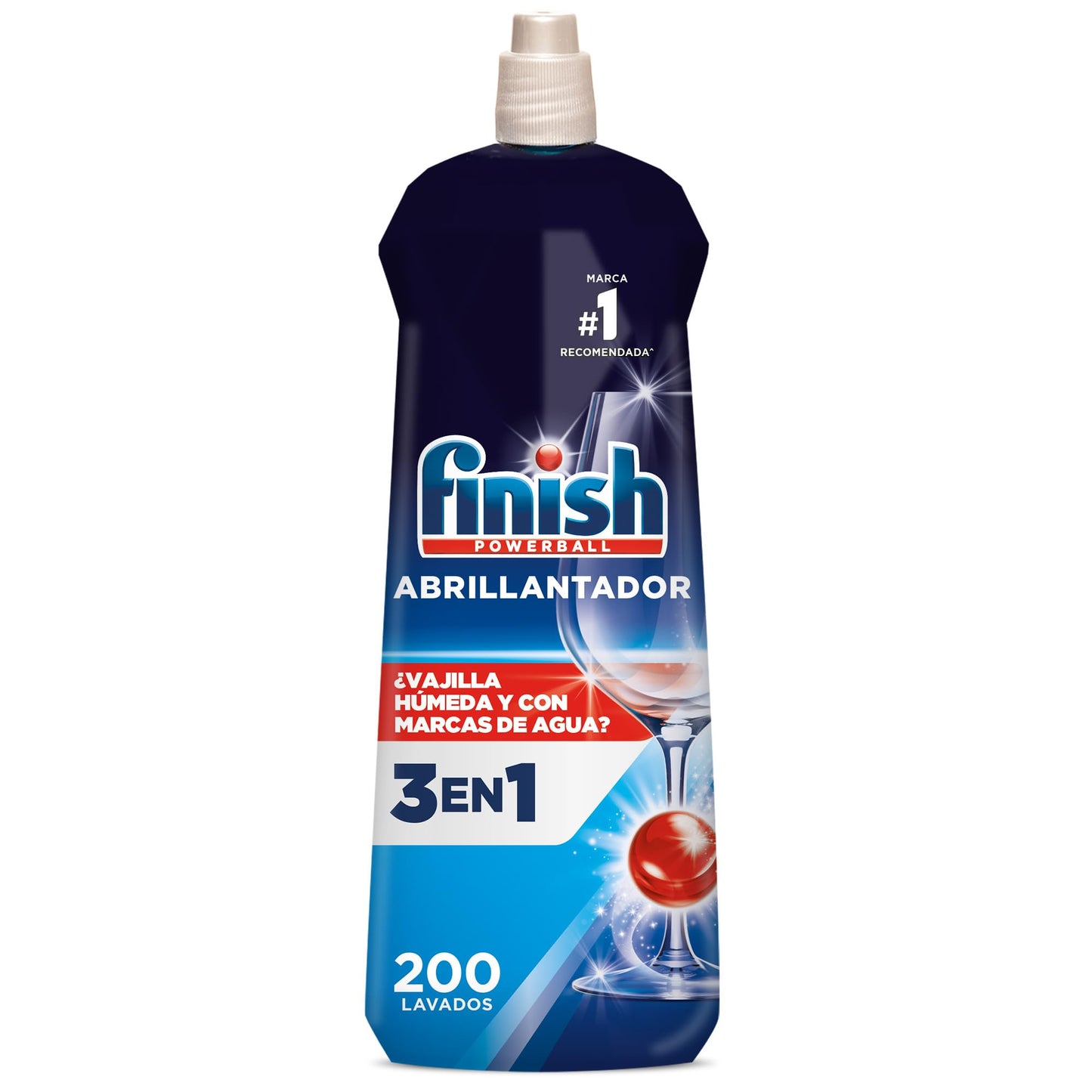 Finish Gel Abrillantador Lavavajillas, vajilla seca, brillante y sin marcas - 200 lavados, El embalaje puede variar