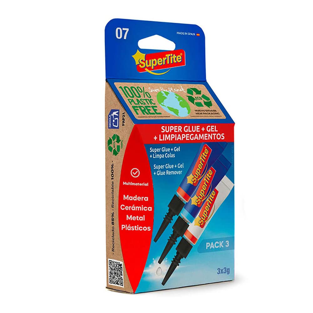 Supertite 2507 - Kit adhesivo instantáneo gel y limpiador