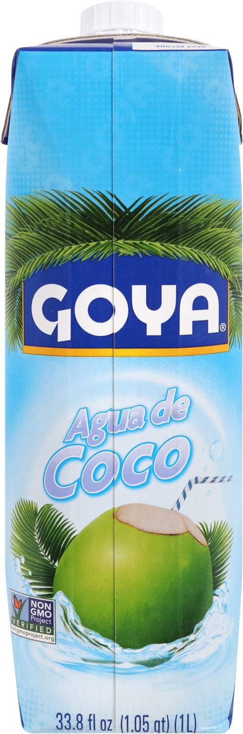 Goya Agua de Coco 1 L, 100% Agua de Coco Natural Sin Azúcar