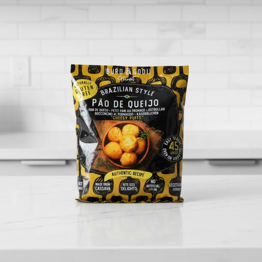 Pan de Queso Brasileño (1 kg) - Snack Sin Gluten - Aperitivo Frío para Horno y Freidora de Aire - 45 Unidades Aprox... - Mordi & Godi Pão de Queijo - Receta Auténtica con Harina de Yuca - NEXU